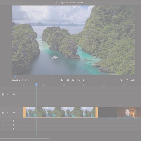 Screen capture of the editor interface of Adobe Premiere Rush